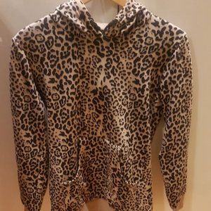 Women Cheetah Print Hoodie